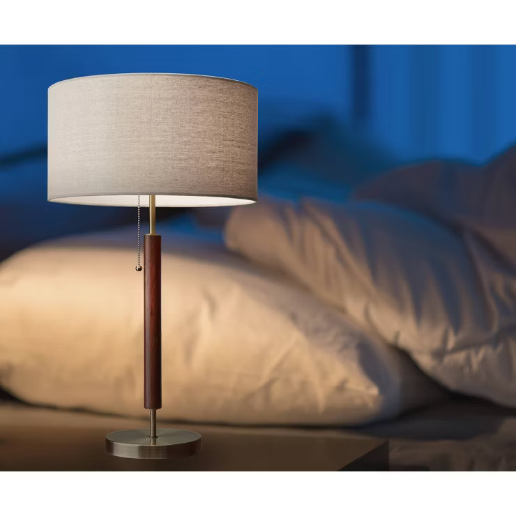 26.25" Hamilton Table Lamp Walnut - Adesso | Target