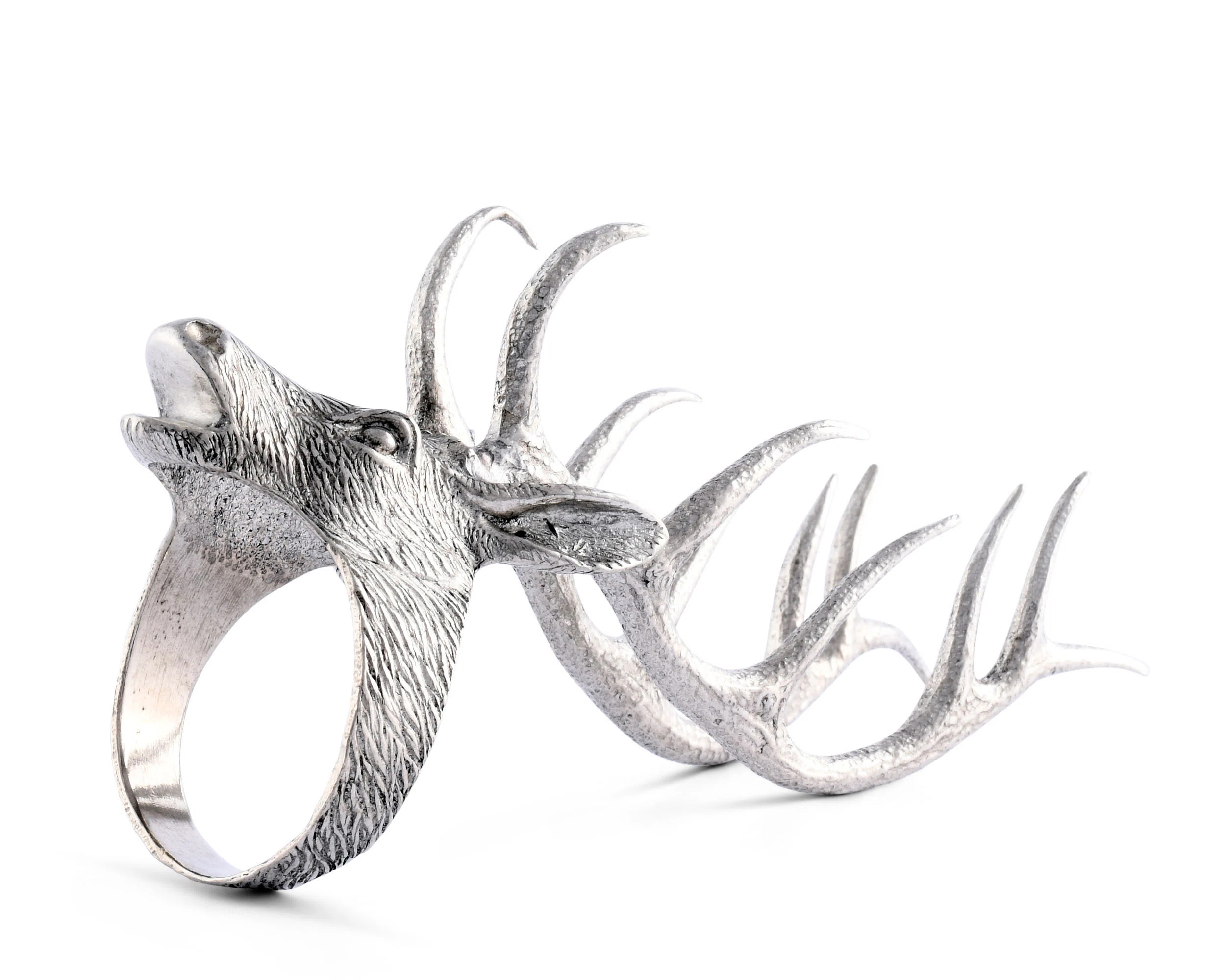 Lodge Pewter Elk Head Napkin Ring | Perigold