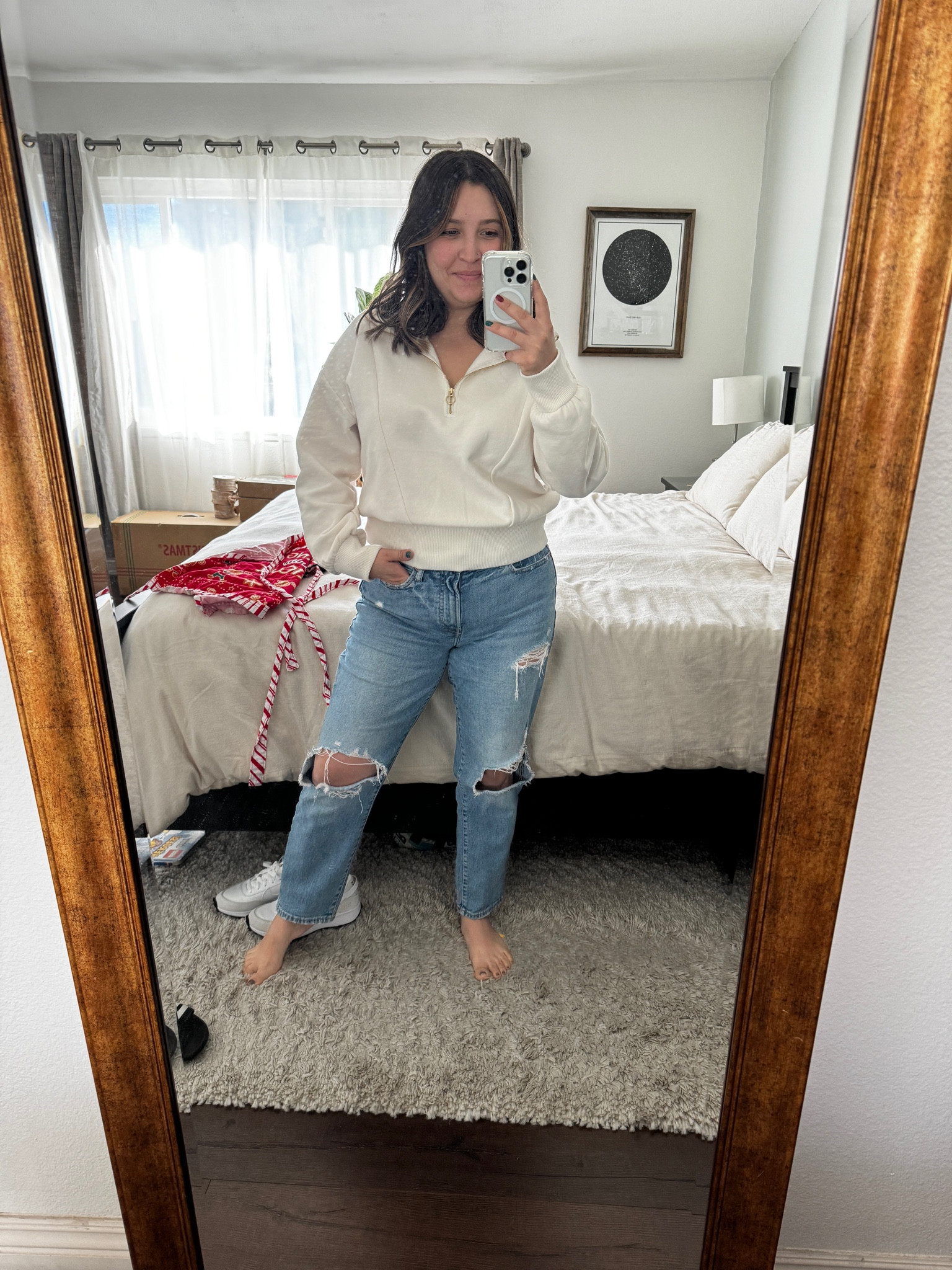 Sometimes I’m a cool mom! Jeans and quarter zip sweater for the win 


#LTKfindsunder50 #LTKSeasonal