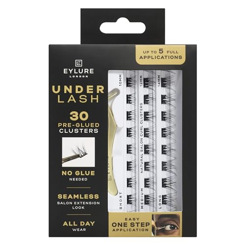 Eylure Underlash Press On Pre-Glued Lash Clusters, 30 Count (Includes Applicator, No Glue Needed, Up to 5 Applications) | Amazon (US)