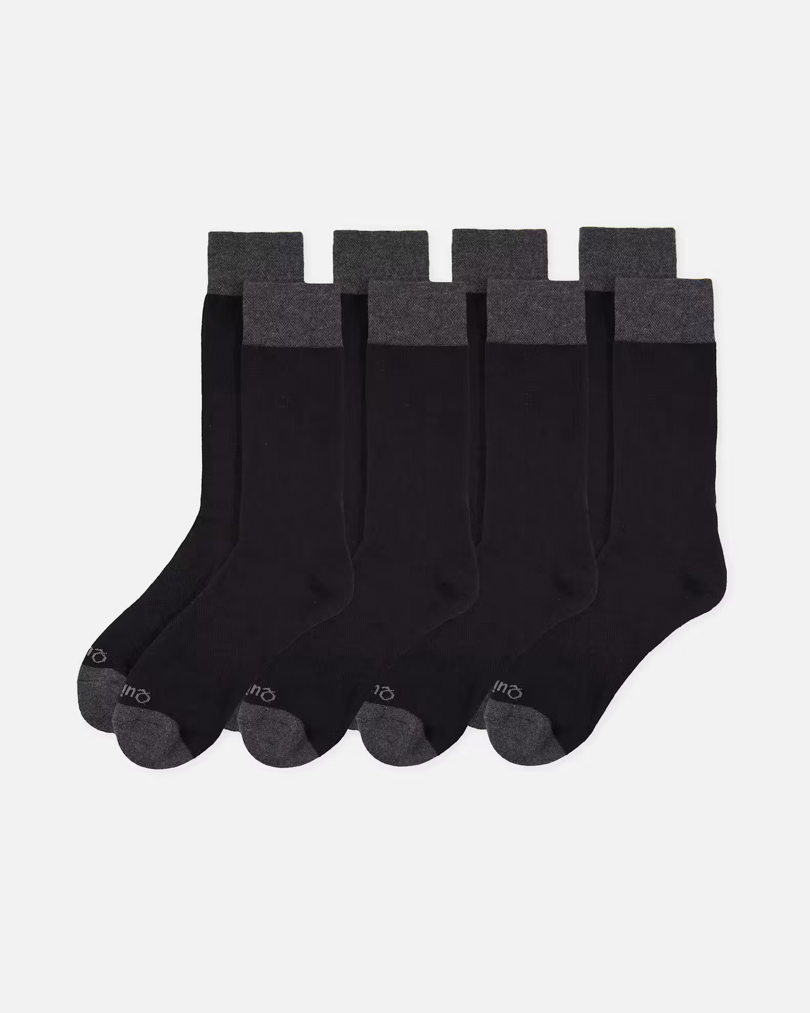 Cotton Dress Socks (4-Pack) in Black | Quince