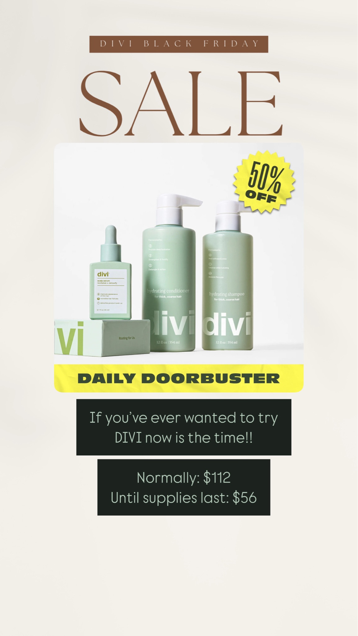 DIVI DOORBUSTER

#LTKBeauty #LTKGiftGuide #LTKSaleAlert