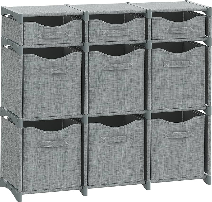 9 Cube Closet Organizers, Includes All Storage Cube Bins, Easy To Assemble Storage Unit With Draw... | Amazon (US)