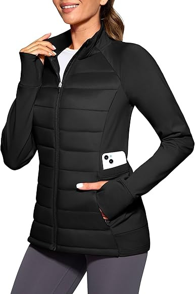 G Gradual Women's Running Fleece Lined Jackets 6 Pockets Lightweight Water Resistant Puffer Jacke... | Amazon (US)