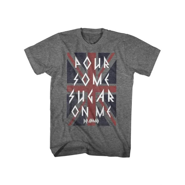Def Leppard 80s Heavy Metal Band Rock n Roll Pour Some Sugar Adult T-Shirt Tee | Walmart (US)