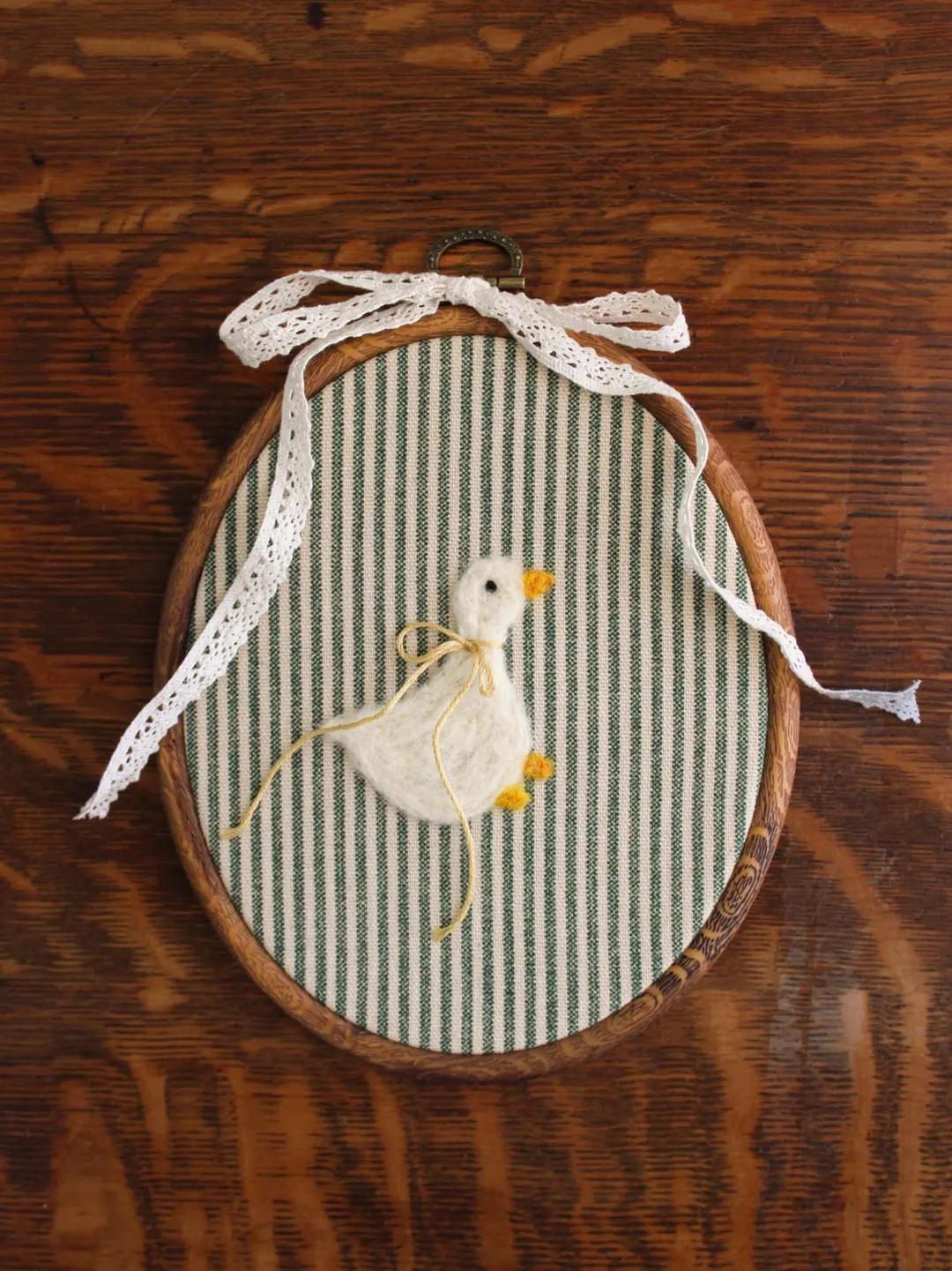 Custom Felted Goose Nursery Wall Art - Personalized Needle Embroidery Hoop Nursery Decor - Goose ... | Etsy (US)