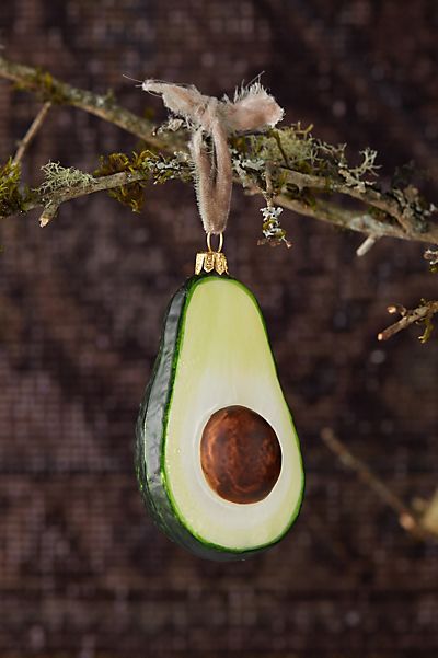 Avocado Glass Ornament | Anthropologie (US)