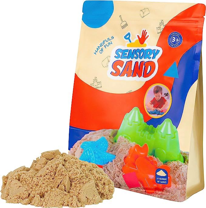 Sensory Sand 5 Pounds Natural Brown Bulk Refill Size for Boys and Girls for Indoor Play and Outdo... | Amazon (US)