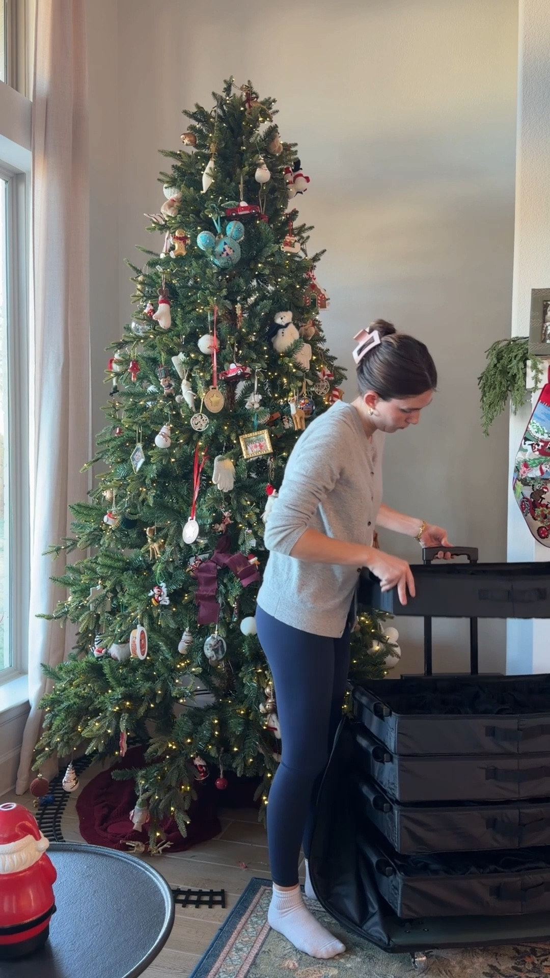 Functional Christmas decor storage 