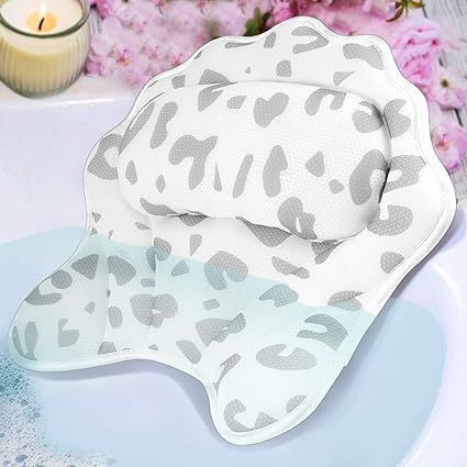 MoKasi Bath Pillow Tub Pillow - Thicker Bathtub Cushion for Head/Shoulder/Neck/Back Support, Ergo... | Amazon (US)