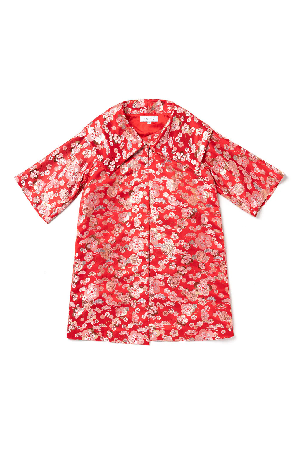 Car Coat - Red Chinoiserie | Shop BURU
