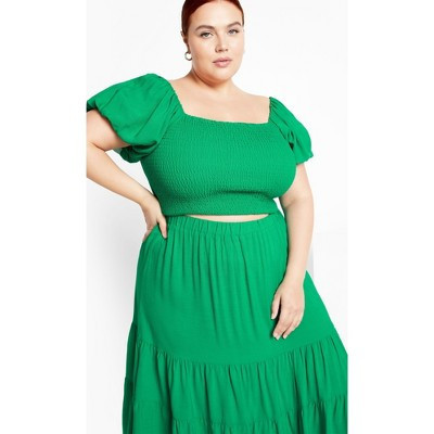CITY CHIC | Women's Plus Size Dylan Top - green - 20W | Target