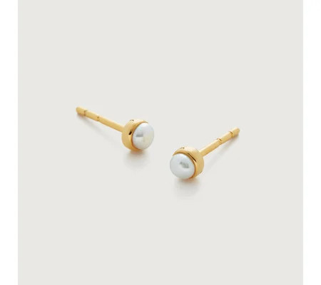 Mini Pearl Stud Earrings | Monica Vinader (Global)
