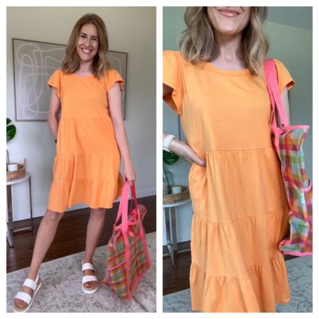 Walmart dress, nice cotton, lots of colors! In my usual small (if petite size down) #walmartfashion 

#LTKunder100 #LTKunder50 #LTKstyletip