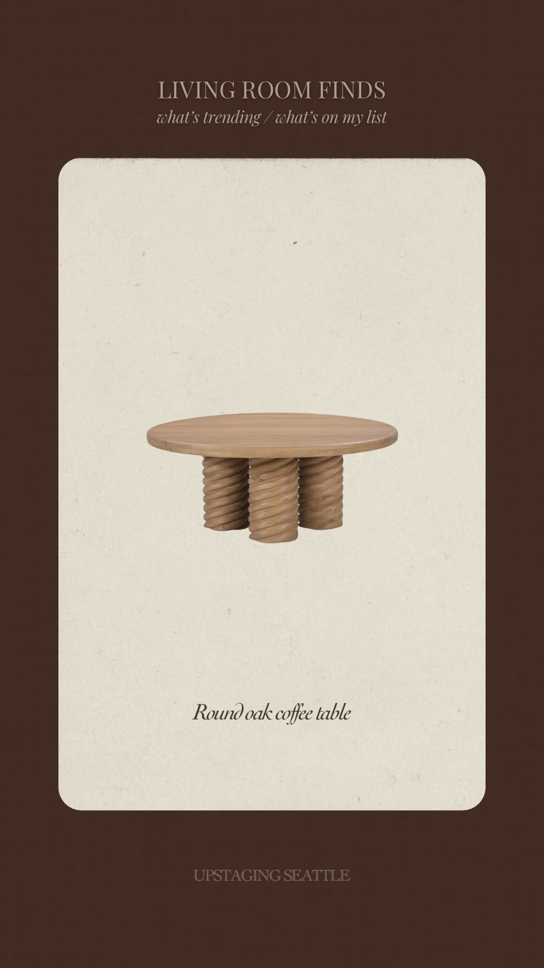 Living room finds – round coffee table – oak coffee table – modern living room – what’s trending

#LTKHome #LTKSaleAlert #LTKdayinmylife