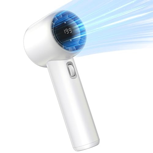 CuzyFeelin Portable Handheld Fan - High Speed Small Mini Turbo Fans - 16H Cooling Time Rechargeable Battery Powered Fan with Digital Display - for Travel/Camping, Gifts for Women/Men | Amazon (US)