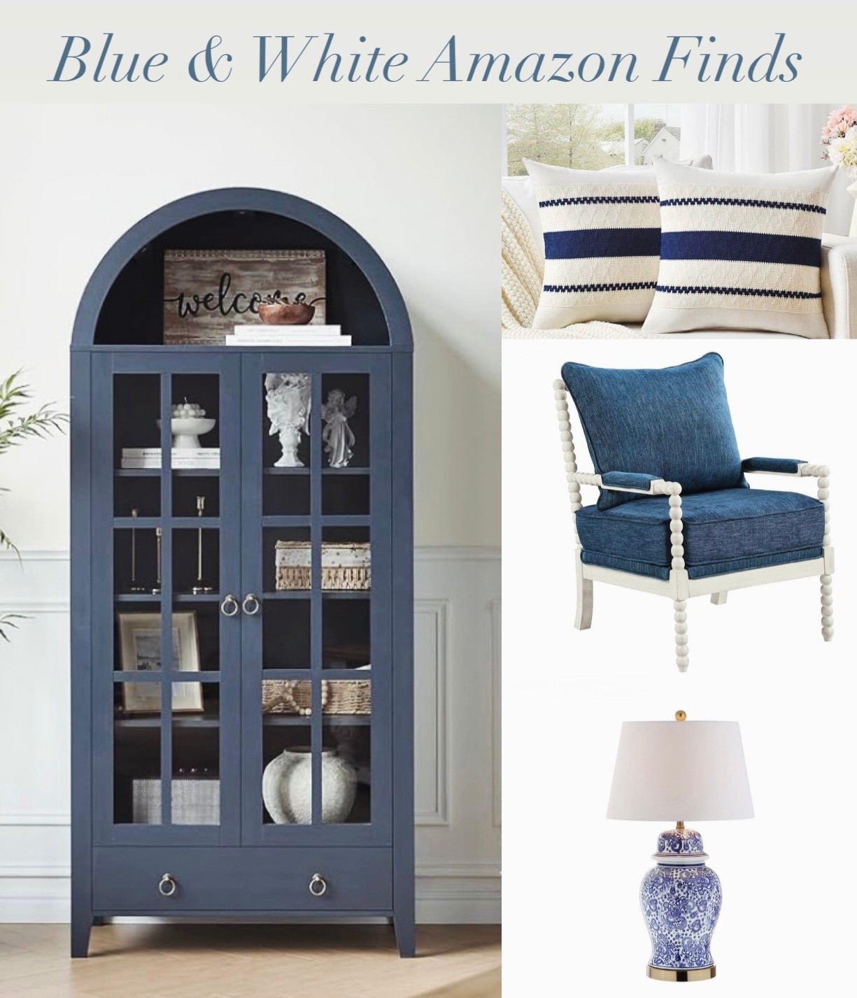 Blue and white home decor, Amazon home, living room, decor, coastal decor ￼

#LTKHome #LTKdayinmylife #LTKSeasonal