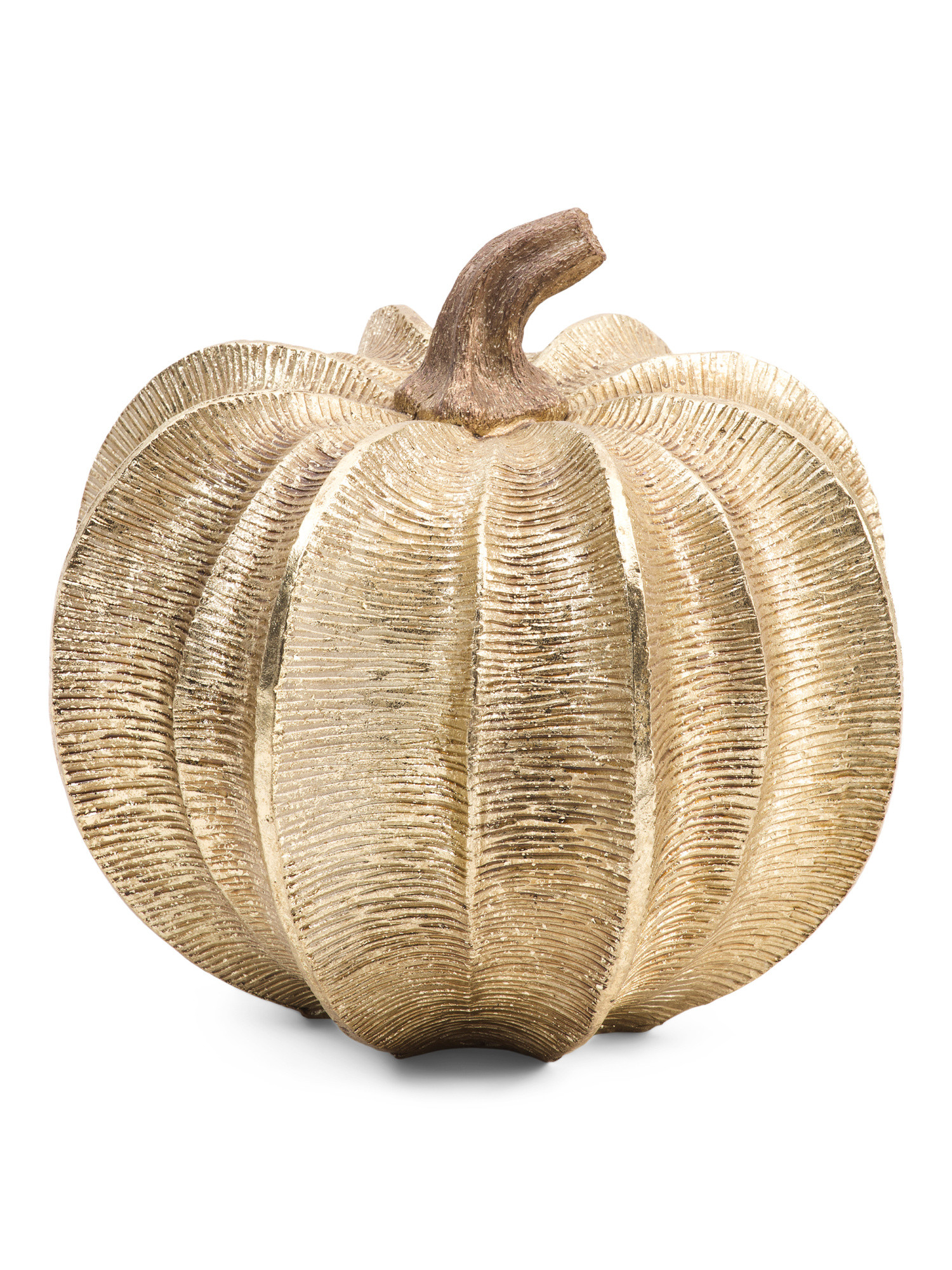 9.5in Textured Gold Pumpkin | TJ Maxx