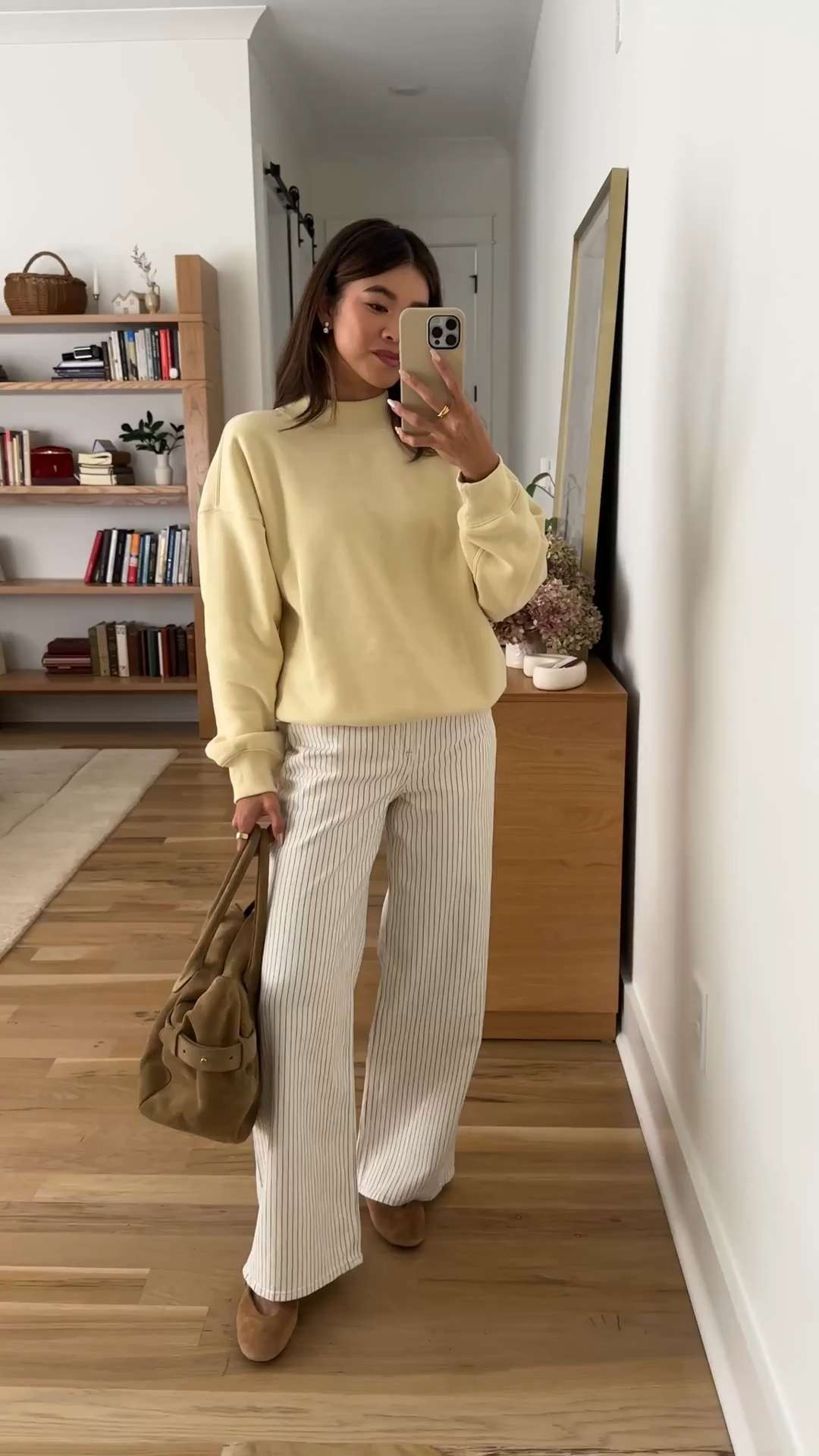 Top and bottom both from @abercrombie! They are making such cute and cozy pieces. 

Sizing info:
Abercrombie Linen-Blend High Rise Wide Leg Striped Jean - Size 24 short in Cream Stripe
Abercrombie Sunday Mockneck Crew - size small in Light Yellow

petite fashion, get dressed with me, outfit inspiration, ootd, nashville outfit, Nashville influencer, petite style, vacation style, casual outfits, mom style, petite shorts, spring outfits, spring outfit info, spring pants, spring outfit idea, spring top, spring bag, spring shoes, summer shorts, summer pants, summer sweatshirt, yellow sweatshirt abercrombie pants

#LTKxAbercrombie #LTKootd #LTKPetite