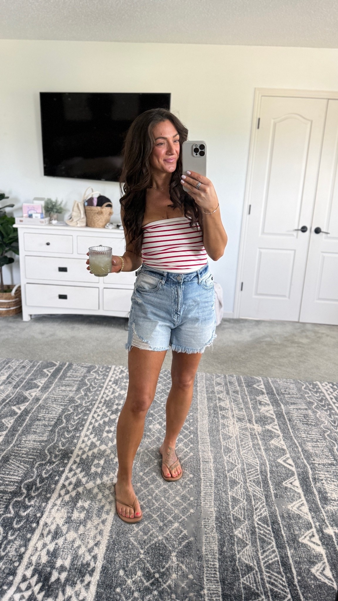 Ootd. Top is part of a set! Multiple color options and tts (pants are more cropped than the pic online tho). I sized up one in the shorts for a baggy fit 👌

#LTKootd #LTKmomlife #LTKPetite