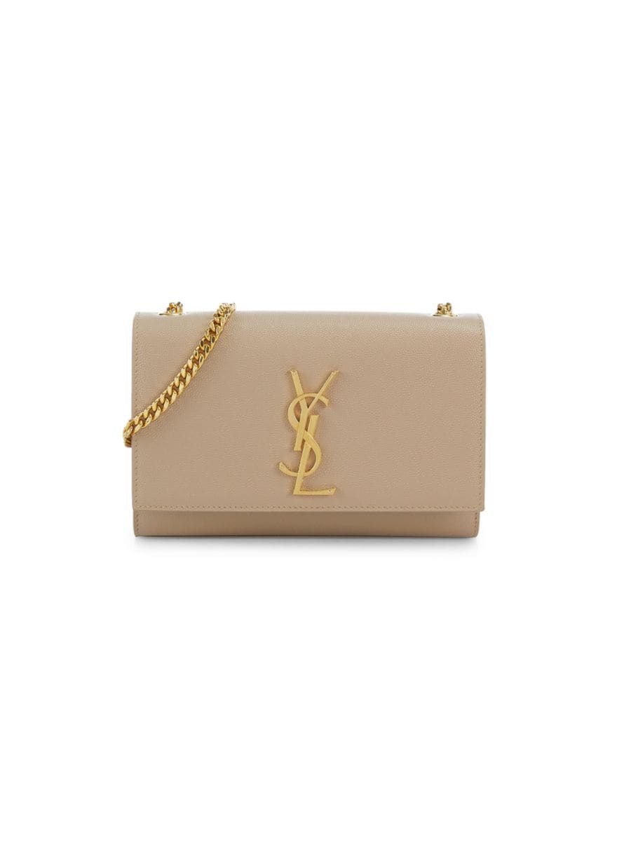 Kate Small Chain Bag In Grain De Poudre Embossed Leather | Saks Fifth Avenue