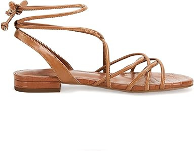 Ermonn Women's Lace-up Flat Sandals Strappy Open Toe Slingback CrissCross Casual Summer Slides | Amazon (US)