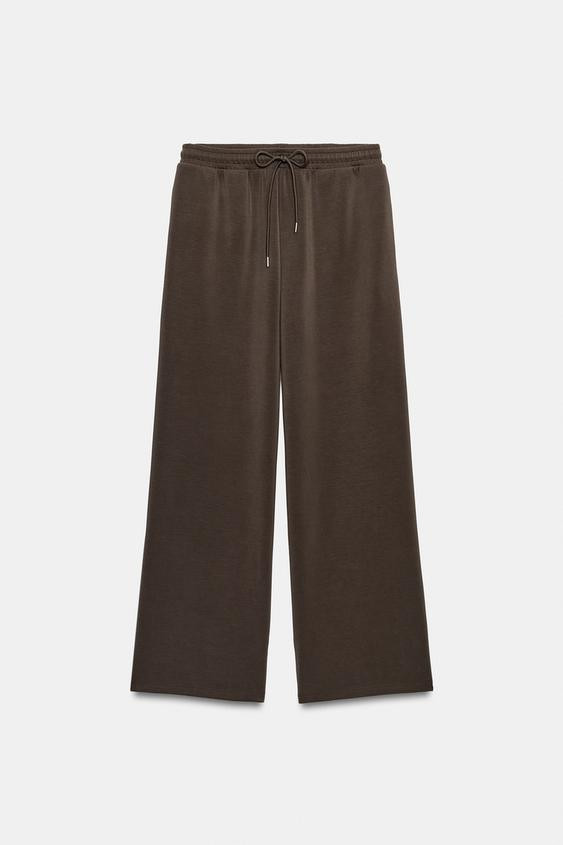 Zara - Long Straight Trousers - Anthracite Grey - S - Woman | Zara UK
