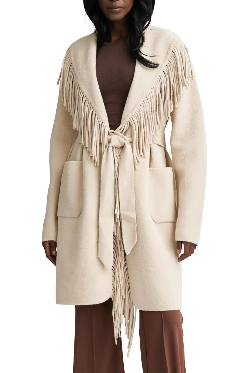 NVLT Fringed Eyelash Knit Sweater Coat | Nordstromrack | Nordstrom Rack