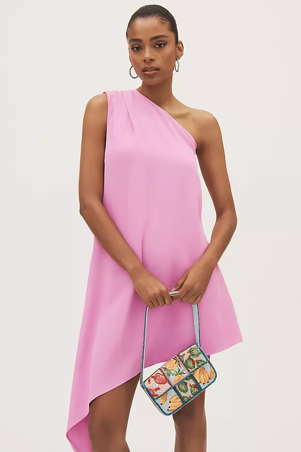 One-Shoulder Asymmetric Mini Dress | Anthropologie (US)