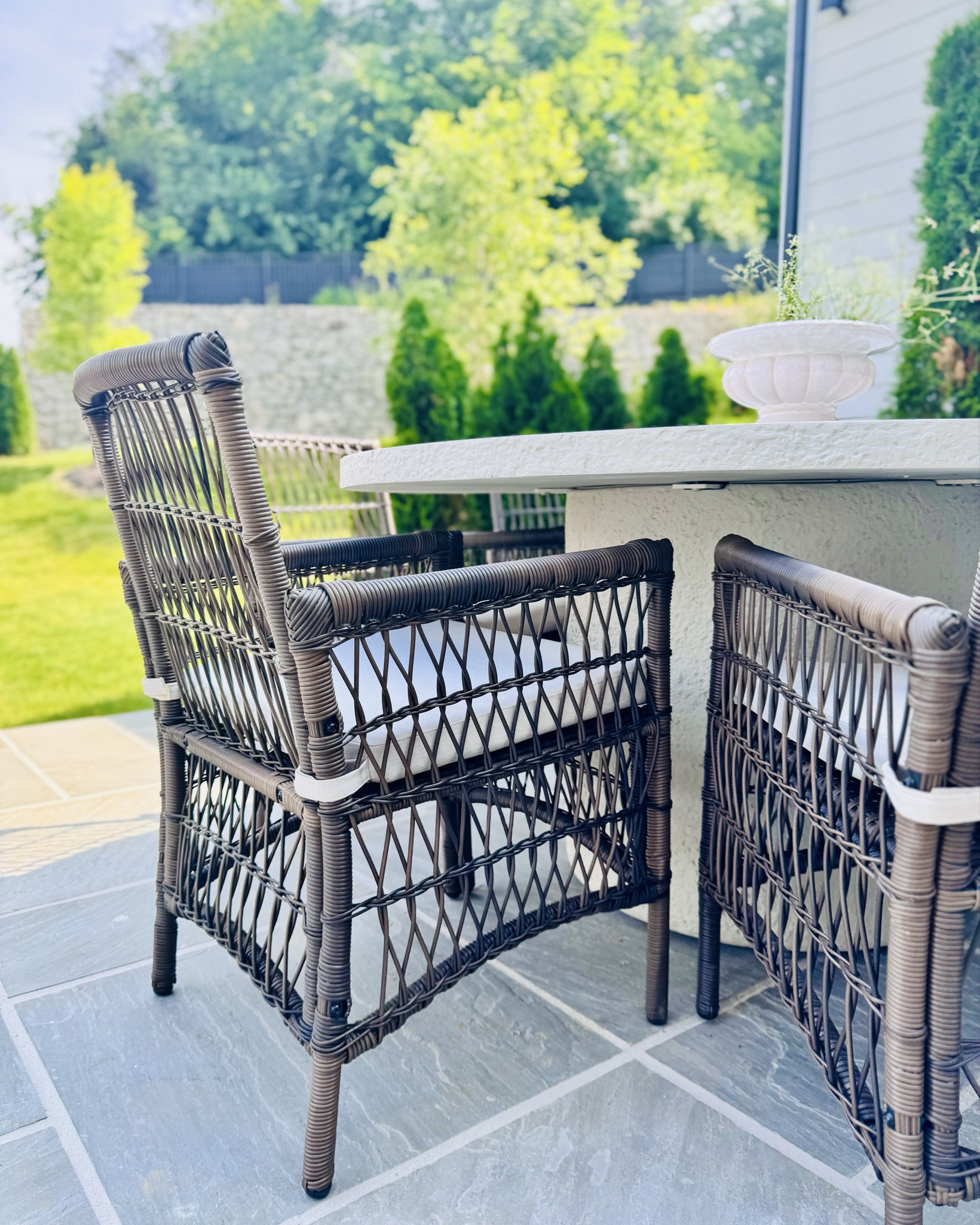 When planning our backyard project, it was important to take budget into consideration. I wanted to have nice furniture but didn’t want to spend an arm and a leg on dining chairs. I chose to spend the budget elsewhere. I took a leap of faith with these Wayfair chairs and am so pleased with them! 

#LTKSeasonal #LTKHome #LTKStyleTip
