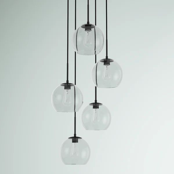 Snead 5 - Light Cluster Globe Pendant with Glass Accents | Wayfair North America