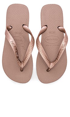 Havaianas Top Tiras Sandal in Rose Gold from Revolve.com | Revolve Clothing (Global)
