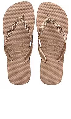 Havaianas Top Tiras Sandal in Rose Gold from Revolve.com | Revolve Clothing (Global)