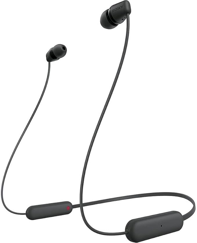 Sony WI-C100 Wireless in-Ear Bluetooth Headphones with Built-in Microphone, Black | Amazon (US)