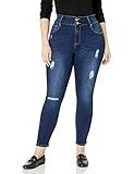 City Chic Women's Apparel Women's Plus Size Jeans with Distressed Detail, Dark Denim, 16 | Amazon (US)