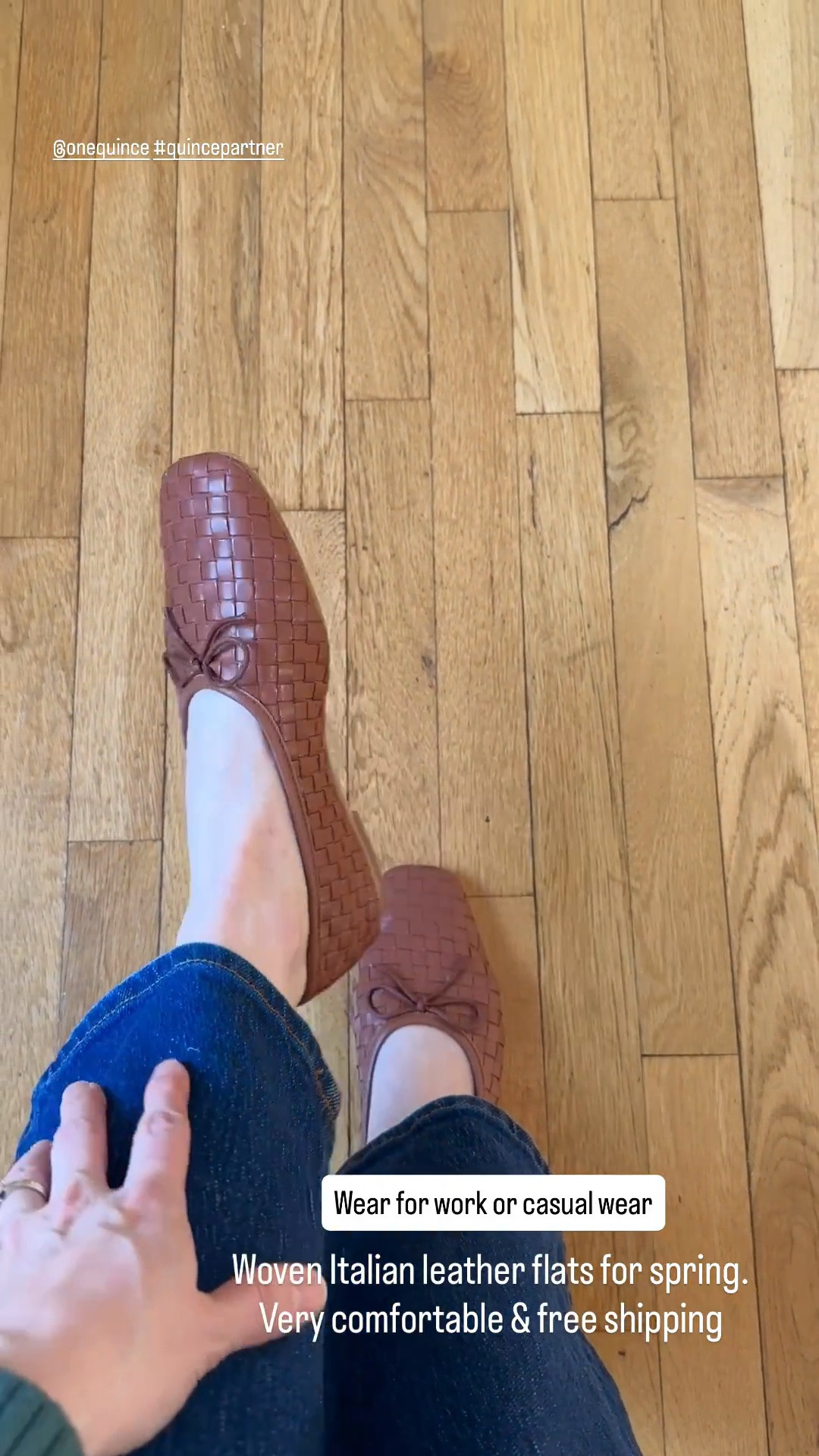 Leather flats free shipping wearing size 7. I’m usually 6.5-7 @Quince #quincepartner