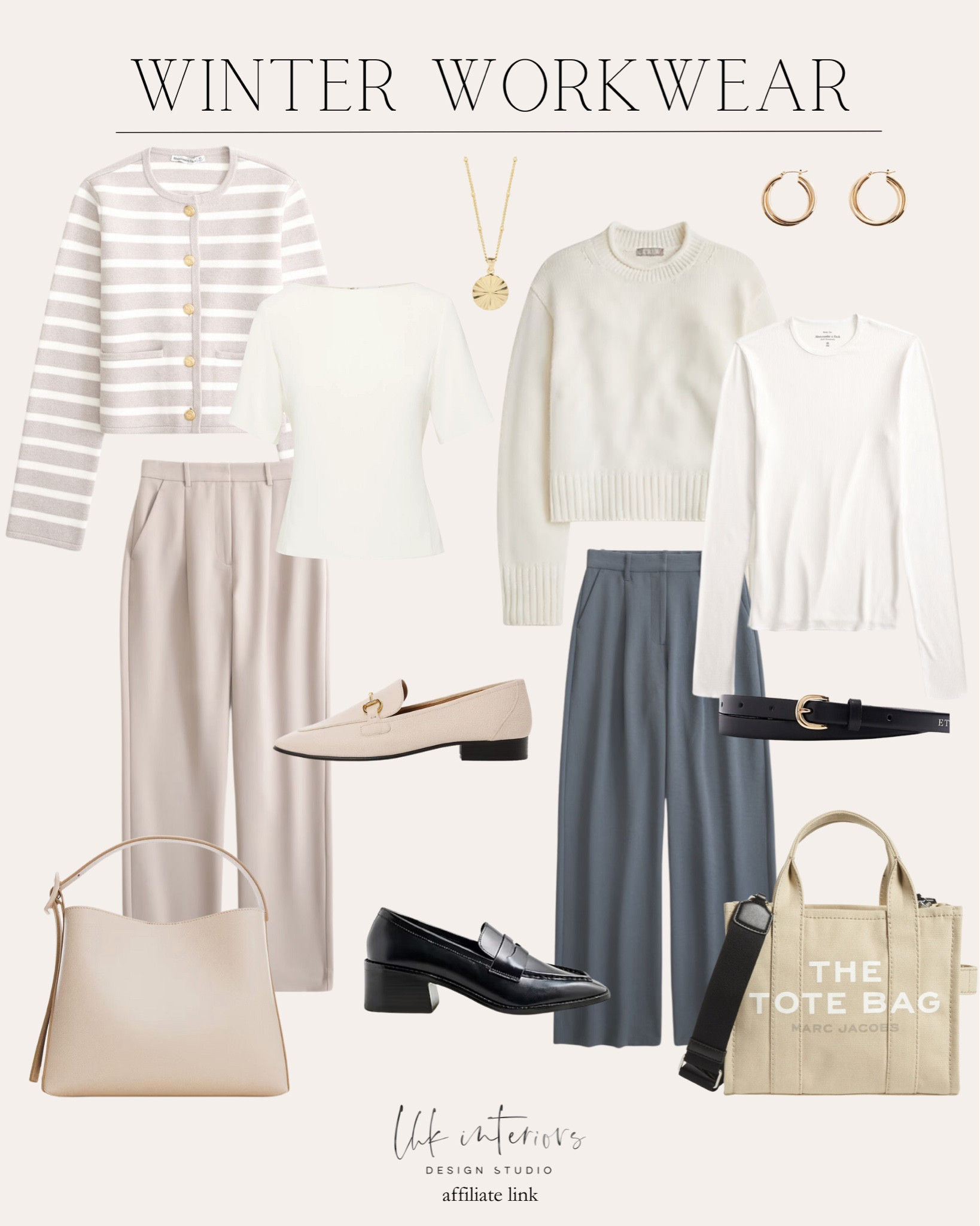 Winter workwear / neutral  workwear / work outfits / office outfits / work totes / gold jewelry / neutral sweaters / neutral loafers / neutral trousers / Abercrombie / Mango/ Nordstrom / 

#LTKshoecrush #LTKworkwear #LTKSeasonal