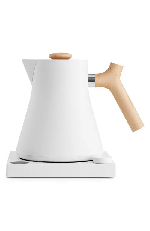 Fellow Corvo EKG Electric Kettle in Matte White W/maple Accents at Nordstrom | Nordstrom
