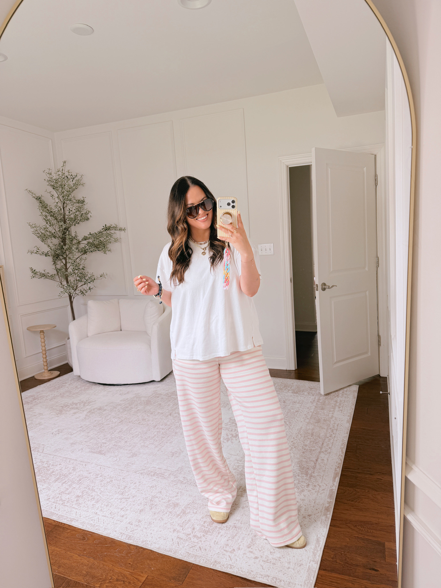 wearing a large in the top, XL in the bottoms

#LTKSeasonal #LTKMidsize