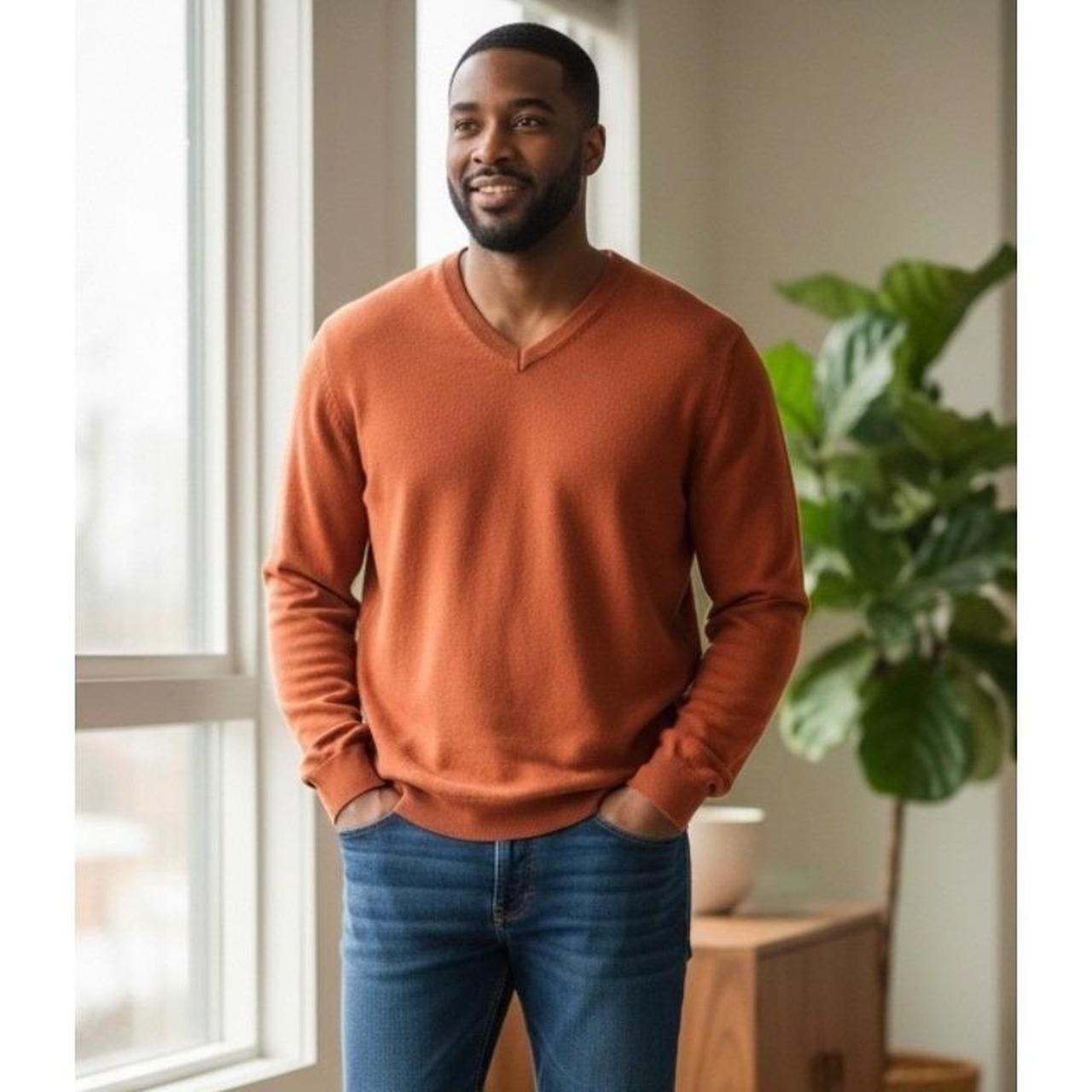 Article No. Men's Sweater - Orange - XL | Depop US