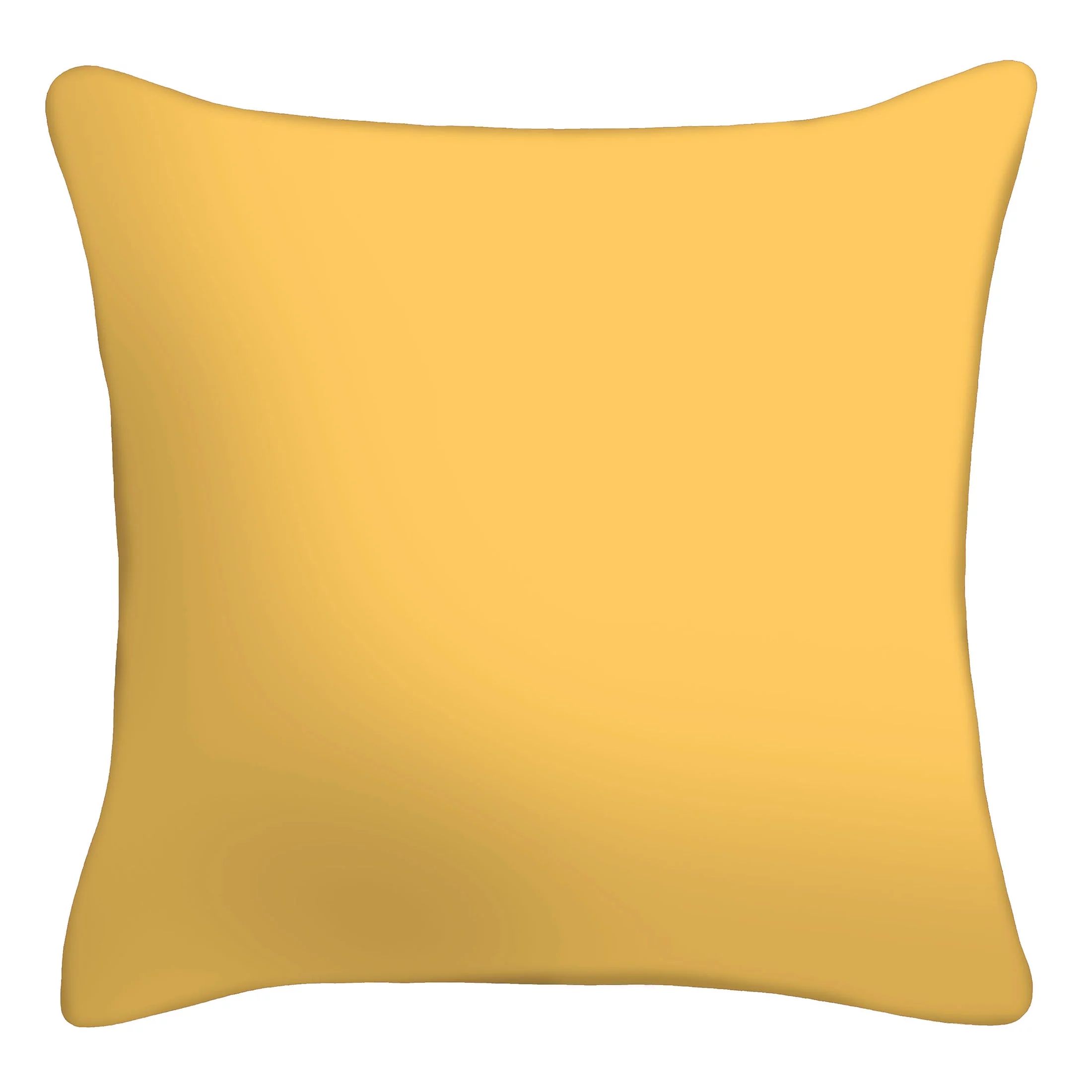 Mainstays 16" x 16" Solid Decorative Throw Pillow, Yellow | Walmart (US)