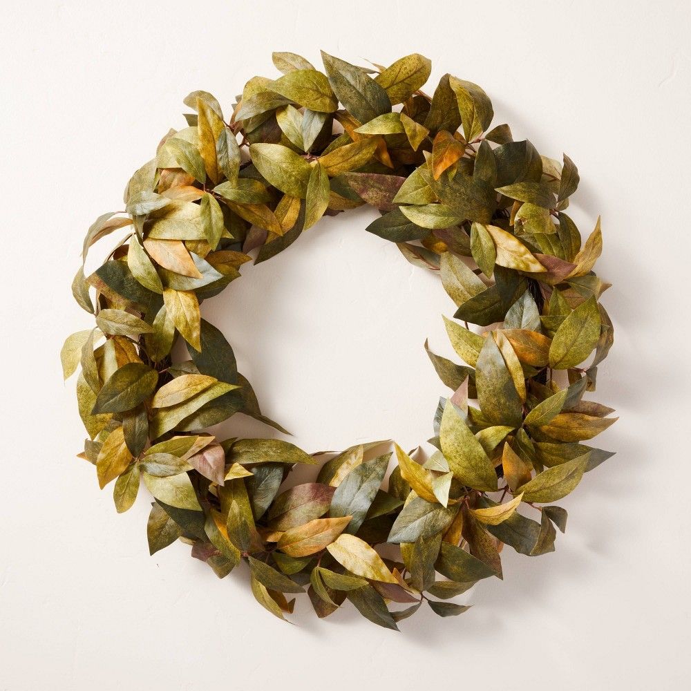 24"" Faux Bay Leaf Wreath - Hearth & Hand with Magnolia | Target