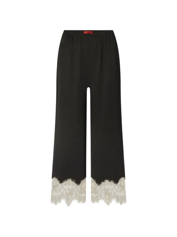 Nella lace-trim trousers | Farfetch Global