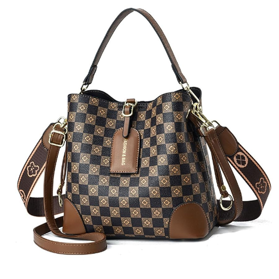 Cross Body Bag Purses for Women - PU Leather Crossbody Bucket Bag with Two Adjustable Shoulder St... | Amazon (US)