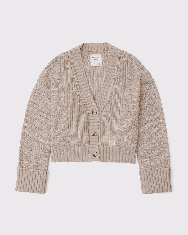 Women's The A&F Cameron Seed Stitch Cardigan | Women's New Arrivals | Abercrombie.com | Abercrombie & Fitch (UK)