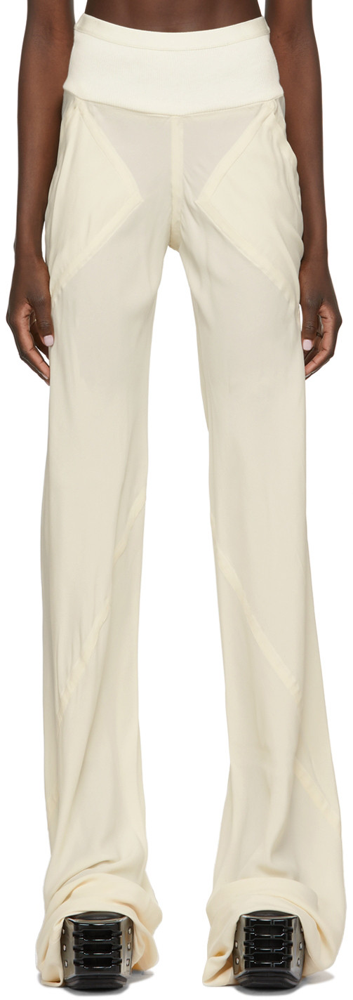 Off-White Crepe Bias Lounge Pants | SSENSE