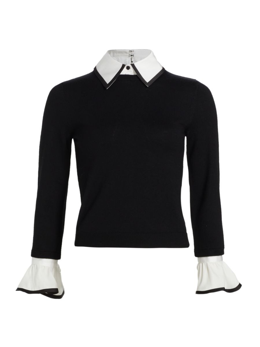 Justina Combination Wool Sweater | Saks Fifth Avenue