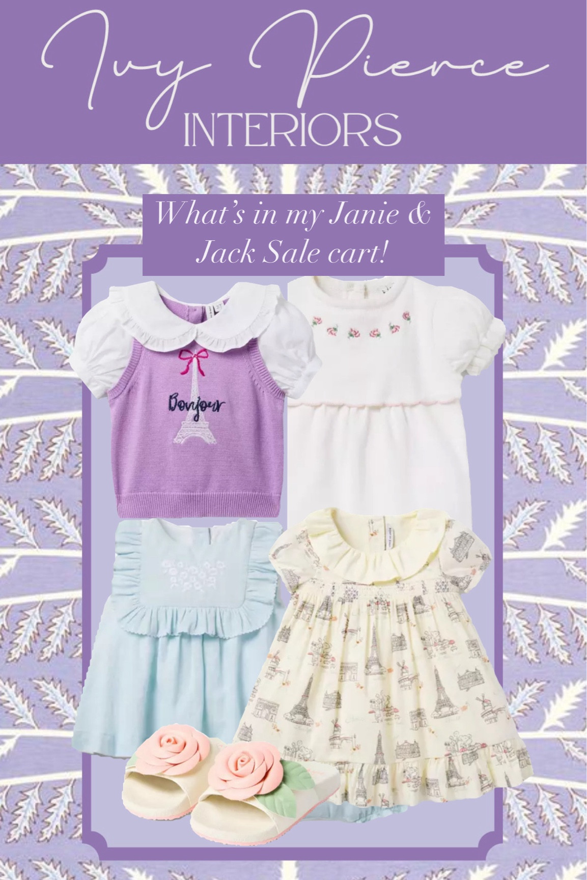 Love a Janie & Jack sale! Always beautiful finds for kids! Peep that little Eiffel Tower print dress! 