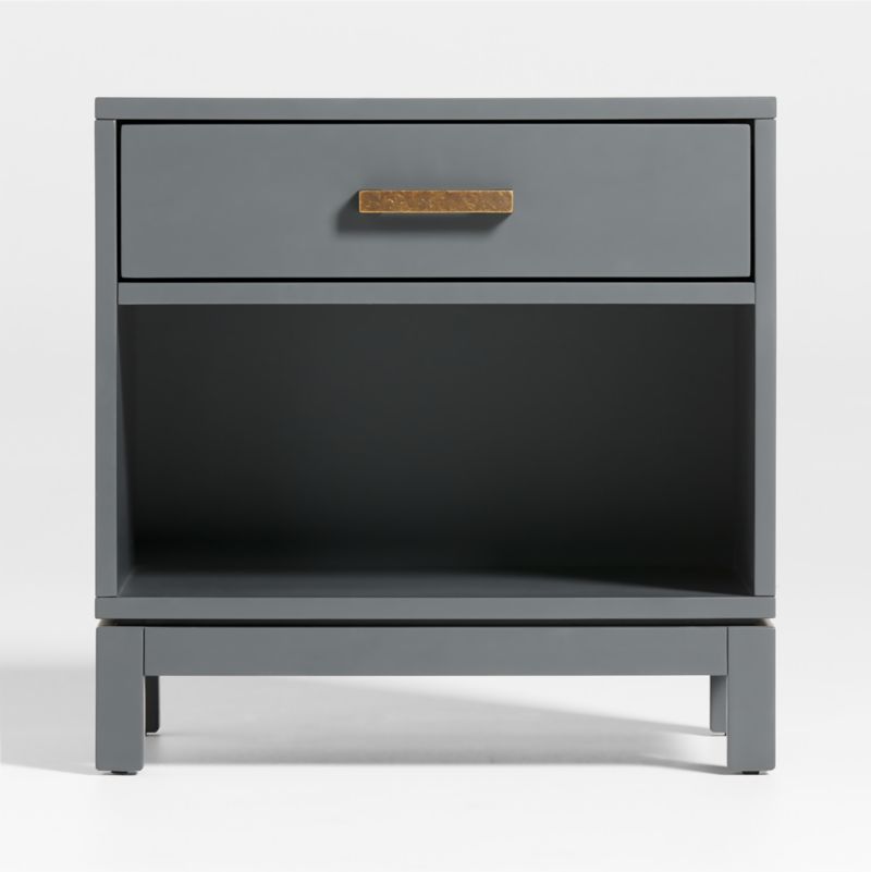 Parke Charcoal Kids Nightstand + Reviews | Crate & Kids | Crate & Barrel