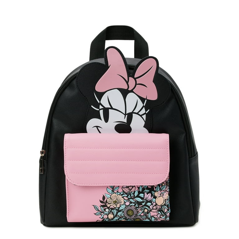 Disney Women's Minnie Mouse Graphic Mini Backpack, Black - Walmart.com | Walmart (US)